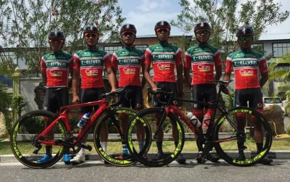 <p>The 7-Eleven Cliqq Roadbike Philippines team. <em>(Photo courtesy of Judith Caringal/RadyoPilipinas2)</em></p>